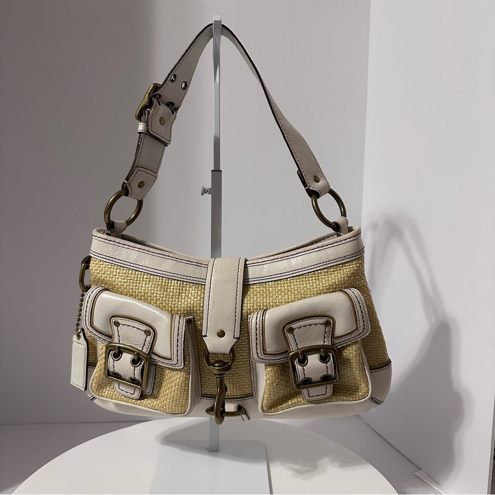 EUC coach straw legacy bag
